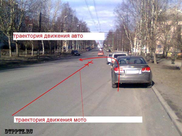 Петрозаводск, 30 марта 2014 года, 20-30. ДТП с участием мотоциклиста (Irbis) и легкового автомобиля Сузуки (Suzuki) произошло на Первомайском проспекте, напротив дома № 6.