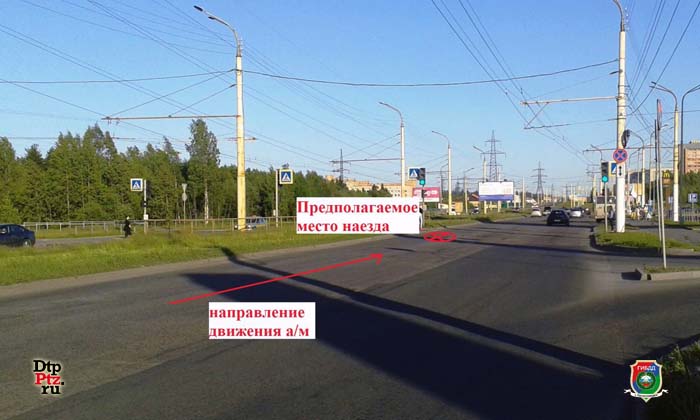 Петрозаводск, 7 июля 2015 года, 15-25. ДТП с участием пешехода и кроссовера Субару (Subaru Forester) произошло на Лесном проспекте, у дома №47, в районе регулируемого пешеходного перехода напротив ТЦ "Сигма".