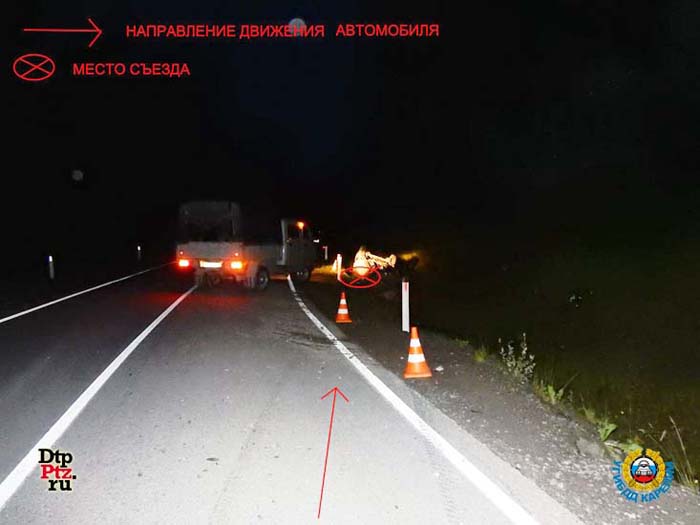 Лахденпохский район, 29 июля 2015 года, 21-10. ДТП с участием легкового автомобиля Рено (Renault) произошло на 172-м километре автодороги А-121 "Сортавала", недалеко от поселка Ласанен, в 18-ти километрах от административной границы с Ленинградской областью.