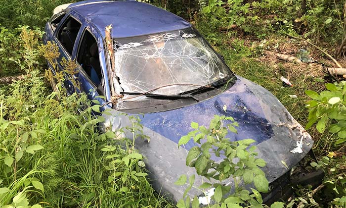 Пудожский район, 3 августа 2018 года, 01-00.  ДТП с участием легкового автомобиля ВАЗ-2112 (Lada 112) произошло на автодороге, в 3-х километрах от деревни Куганаволок.