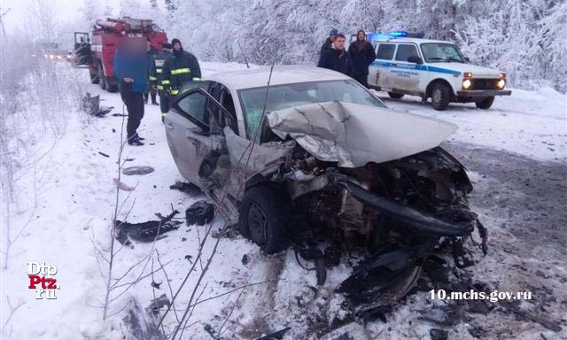 Муезерский район, 28 декабря 2018 года, 13-15.   Трагическое ДТП с участием двух легковых автомобилей Фольксваген произошло на 145-м километре автодороги "Кочкома-Госграница" (19-й километр автомобильной дороги «Ледмозеро - Костомукша»).