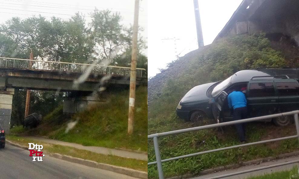 Петрозаводск, 25 июля 2019 года, 11-33.   ДТП с участием легкового автомобиля ВАЗ-2111 произошло на улице Лыжная, в районе пересечения с улицей Калинина и Ключевским шоссе.