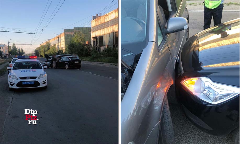 Петрозаводск, 22 июня 2020 года, 18-25.  ДТП с участием автомобилей Фольксваген (Volkswagen Touran) и Форд (Ford Focus) произошло на улице Заводская, у дома №4.