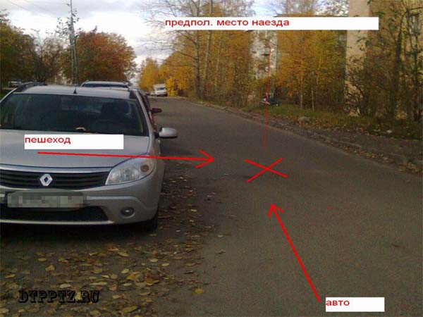 Петрозаводск, 14 октября 2014 года, 08-15. ДТП с участием пешехода и кроссовера Тойота (Toyota Rav 4) произошло на улице Советская, в районе дома №16.