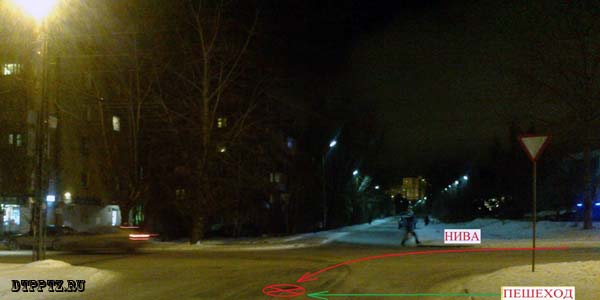 Петрозаводск, 22 декабря 2014 года. ДТП с участием пешехода и внедорожника Шевроле Нива (Chevrolet Niva) произошло на проспекте Александра Невского, напротив дома № 30, в районе персечения с улицей Льва Толстого.