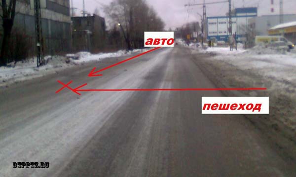 Петрозаводск, 17 января 2015 года, 18-20. ДТП с участием пешехода и легкового автомобиля Хендай (Hyundai) произошло на улице Заводская, в районе дома №4.
