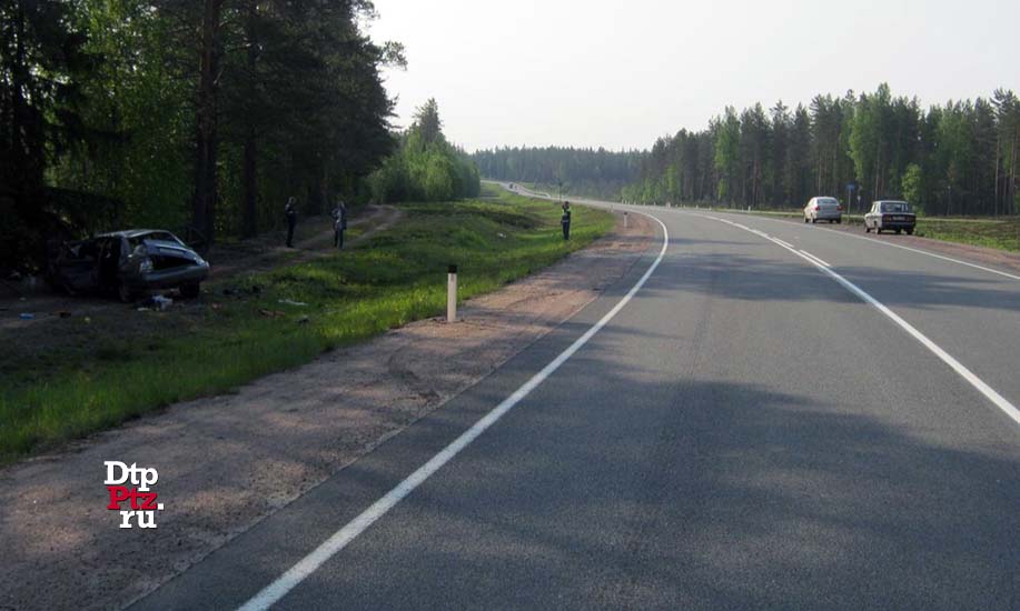 Суоярвский район, 6 июня 2019 года, 06-45. ДТП с участием легкового автомобиля Лада (Lada) произошло на 347-м километре автодороги А-121 "Сортавала", в 20-ти километрах перед г.Питкяранта.